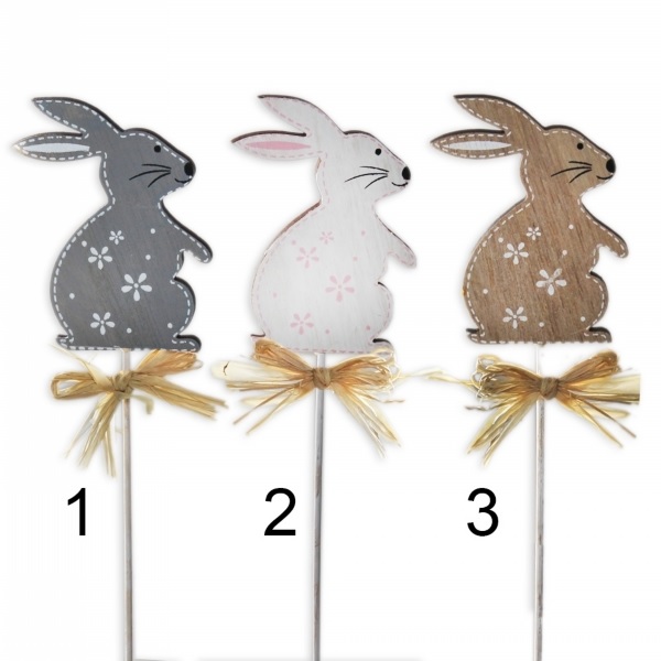 Zajíc zápich dřevo 8 34cm natural